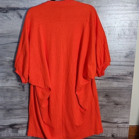 Zara Cocoon Dress In Bright Orange - Picture 8 of 8